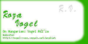 roza vogel business card